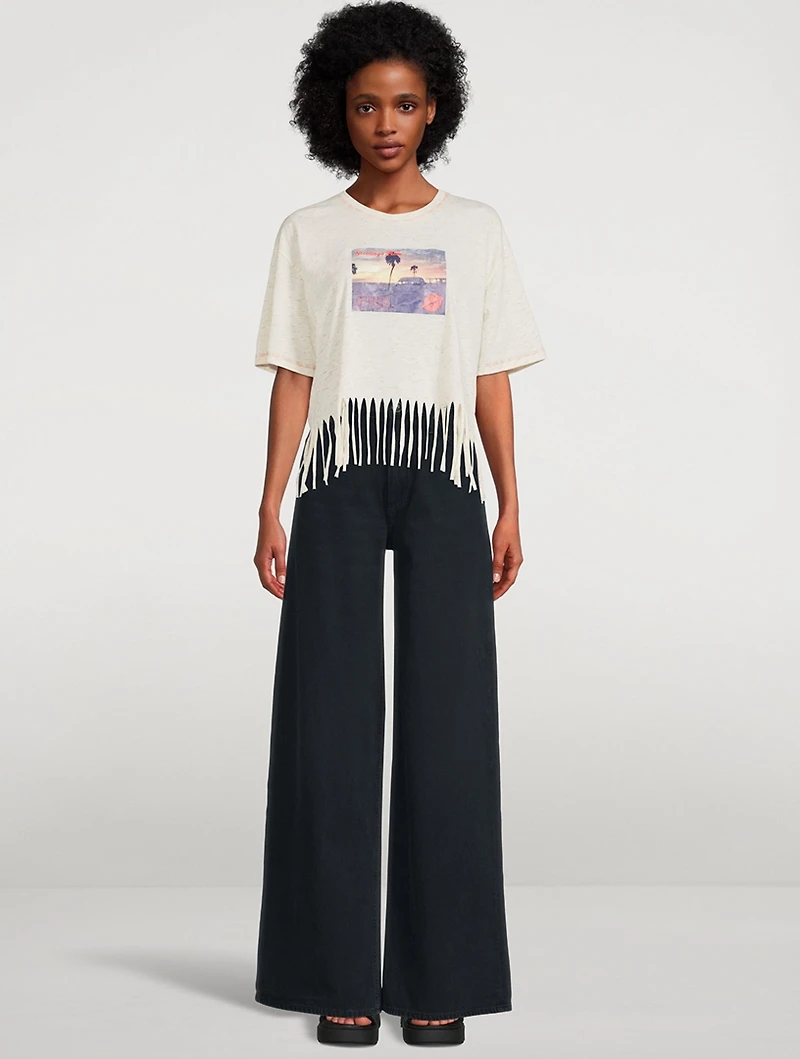 Cropped Fringe T-Shirt
