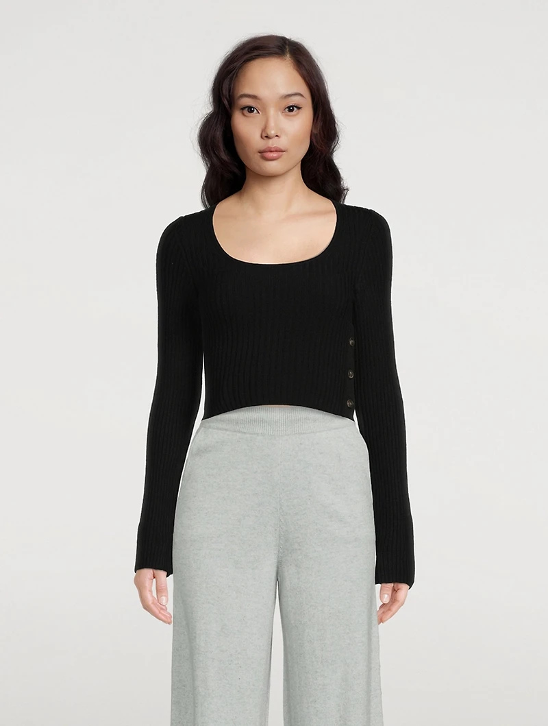 Assens Wool And Cashmere Crop Top