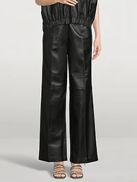 Noro Straight-Leg Leather Trousers