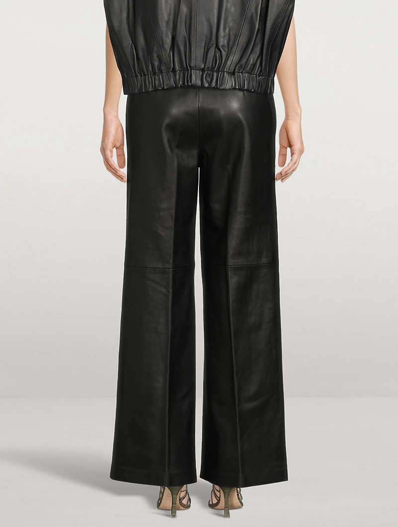 Noro Straight-Leg Leather Trousers