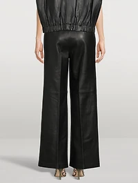 Noro Straight-Leg Leather Trousers