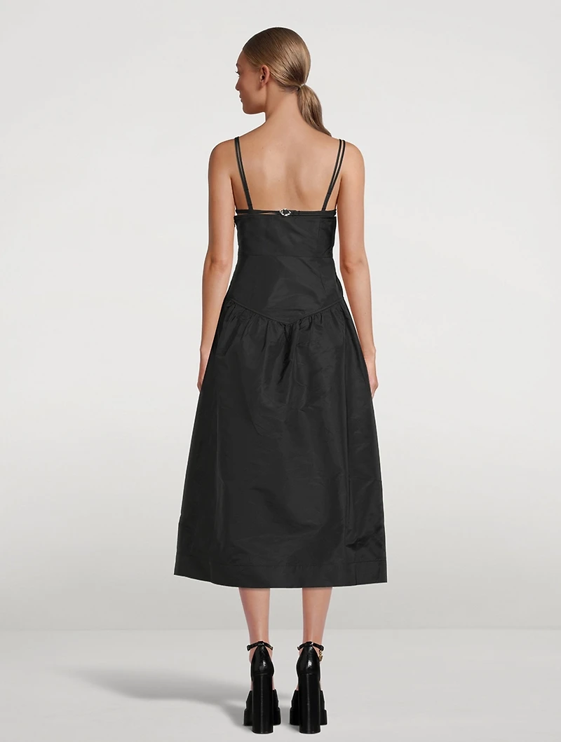 Taffeta Midi Dress