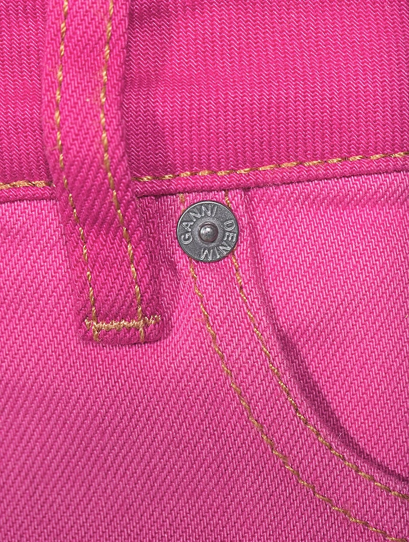 Cutline Colourblock Denim Shorts