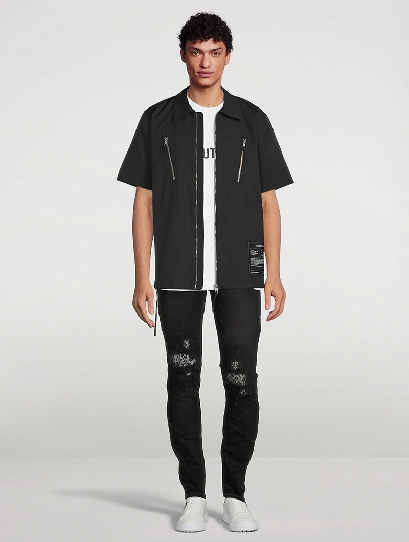 Zip Short-Sleeve Shirt