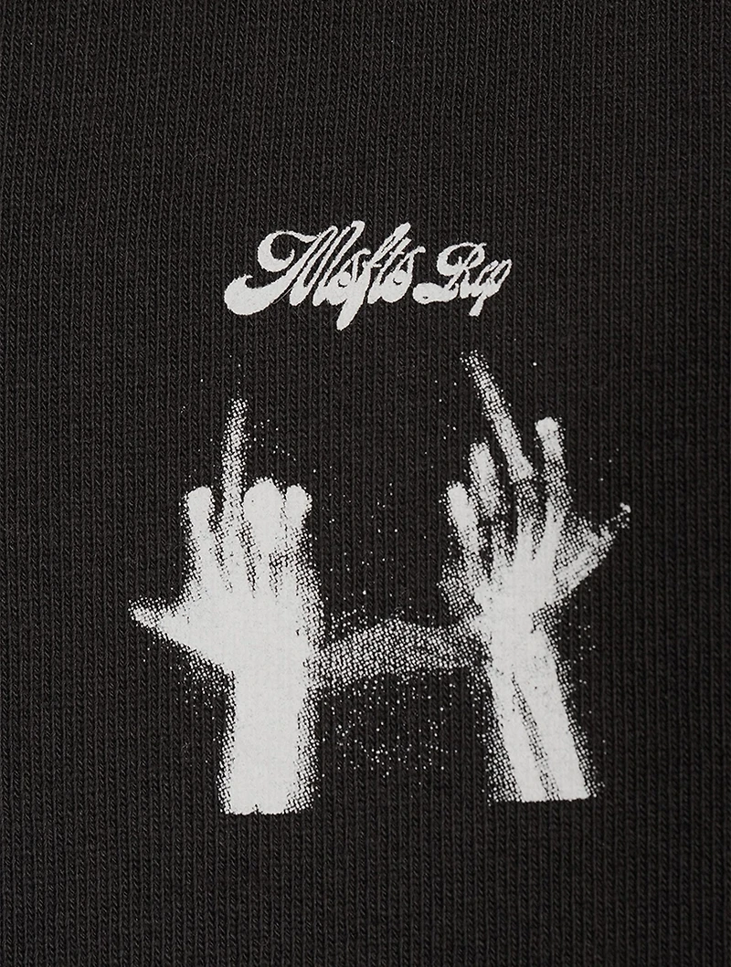 Middle Fingers Cotton Hoodie