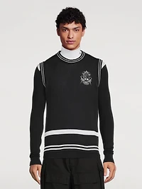 Crest Knit Sweater Vest