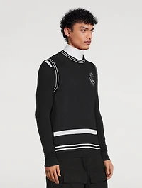Crest Knit Sweater Vest