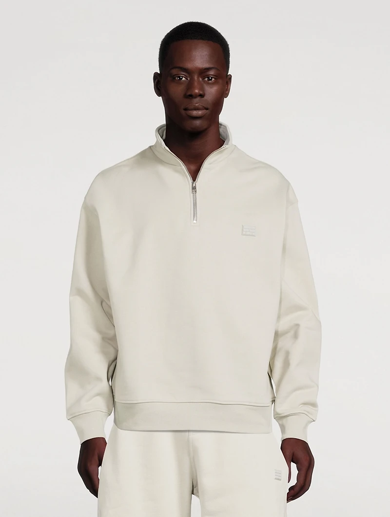 Cotton Zip Sweatshirt