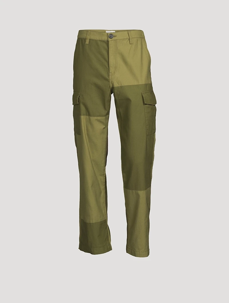 Tonal Patchwork Cargo Pants