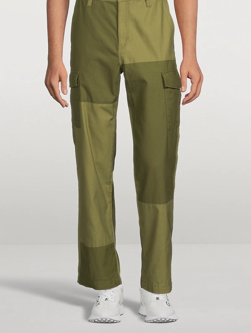 Tonal Patchwork Cargo Pants