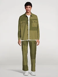 Tonal Patchwork Cargo Pants
