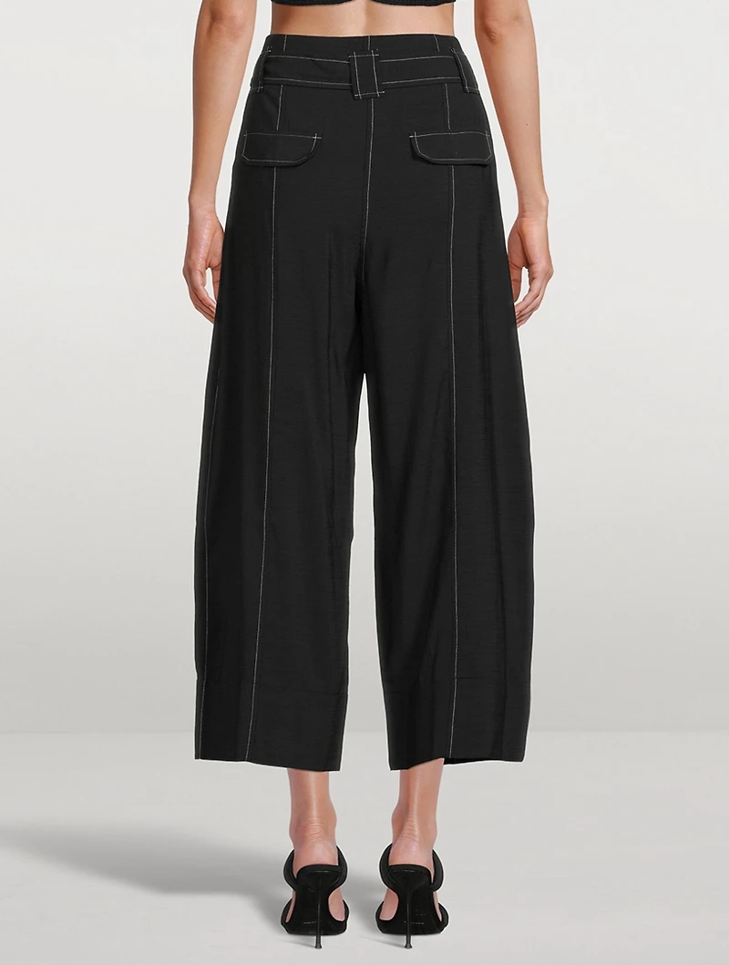 High-Rise Wide-Leg Trousers