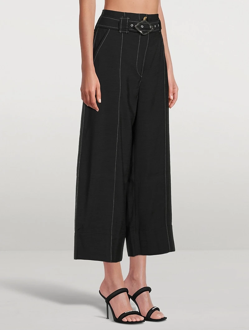 High-Rise Wide-Leg Trousers