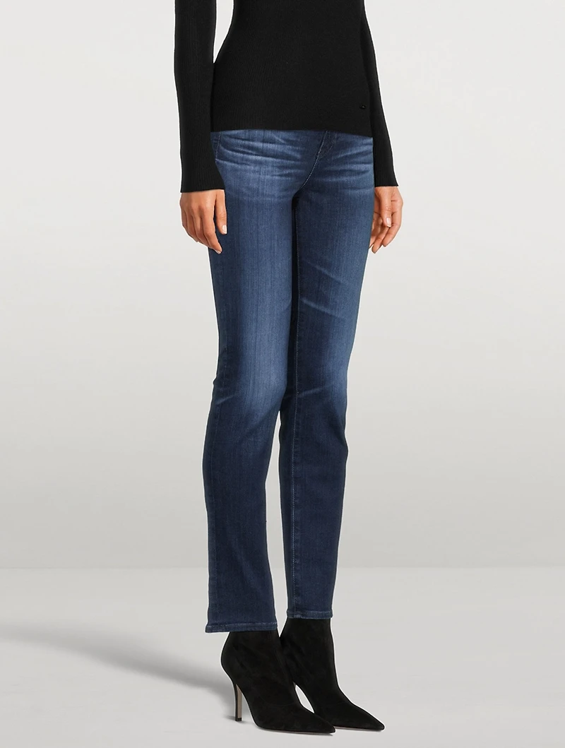 Mari High-Rise Slim Straight Jeans