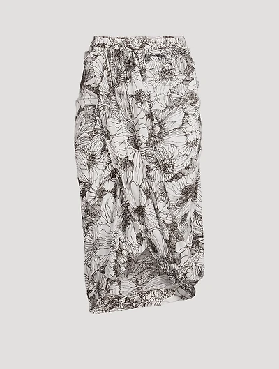 Sabrina Wrap Skirt In Floral Print