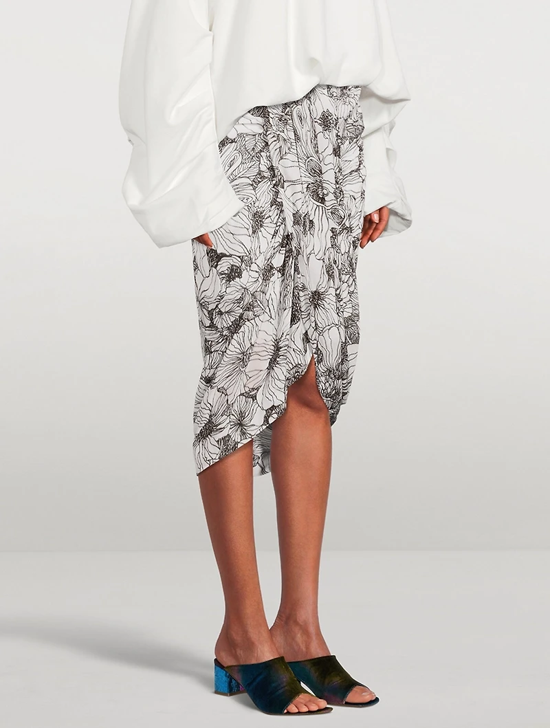 Sabrina Wrap Skirt In Floral Print