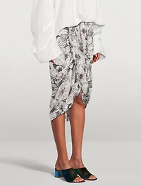 Sabrina Wrap Skirt In Floral Print