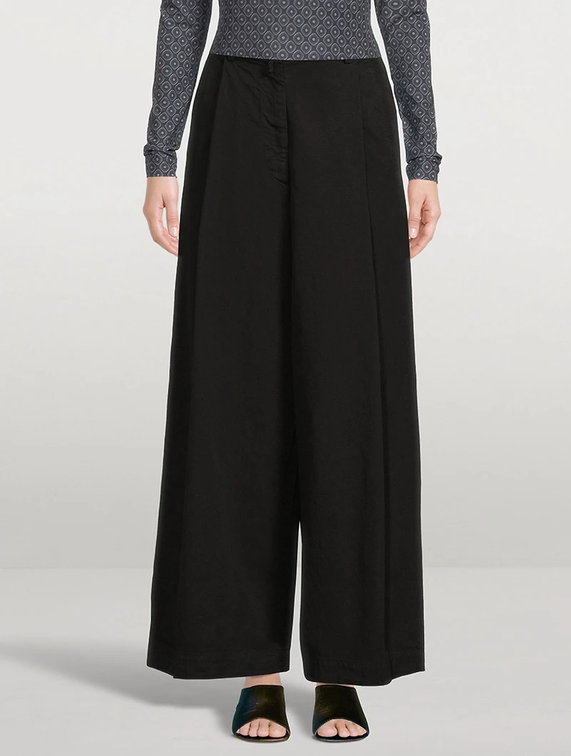 Podium Cotton Wide-Leg Pants