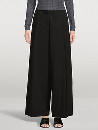 Podium Cotton Wide-Leg Pants