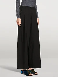 Podium Cotton Wide-Leg Pants