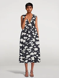 Doni Printed Peplum Midi Dress