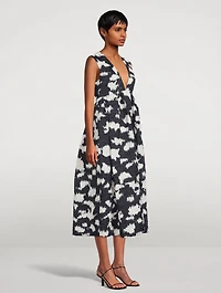 Doni Printed Peplum Midi Dress
