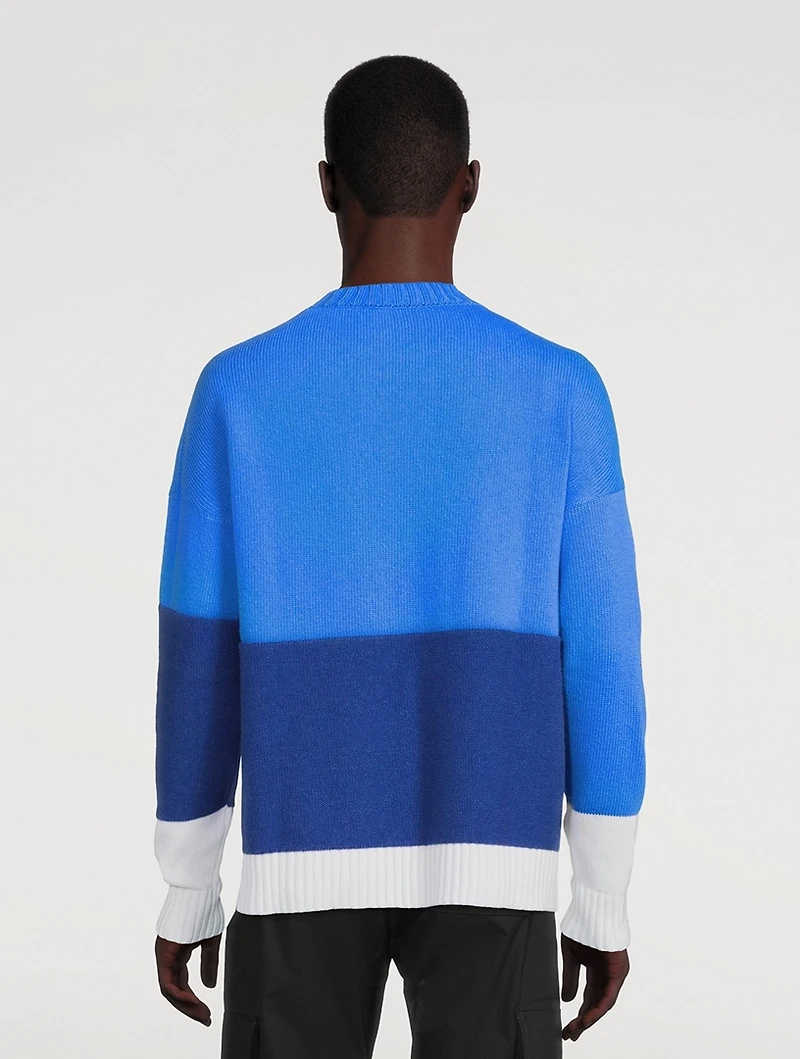 Colourblock Off Sweater