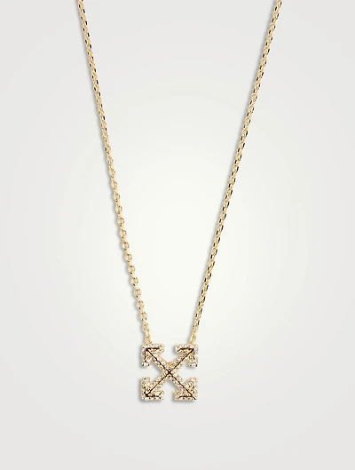 Pavé Arrow Pendant Necklace