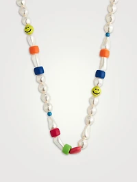 Small Faux Pearl Beaded Necklace