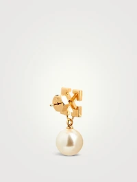 Faux Pearl Arrow Earrings