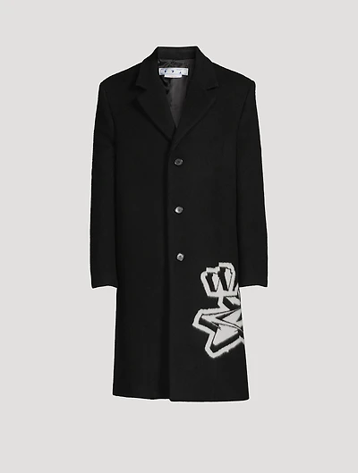 Graffiti Wool-Blend Coat