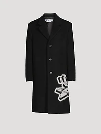 Graffiti Wool-Blend Coat