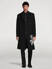 Graffiti Wool-Blend Coat