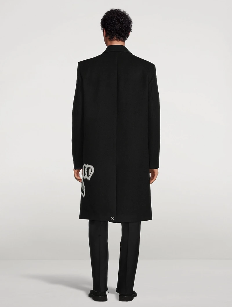 Graffiti Wool-Blend Coat