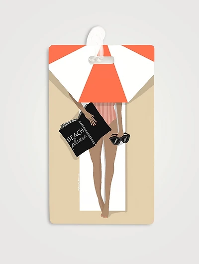 Beach Please Luggage Tag