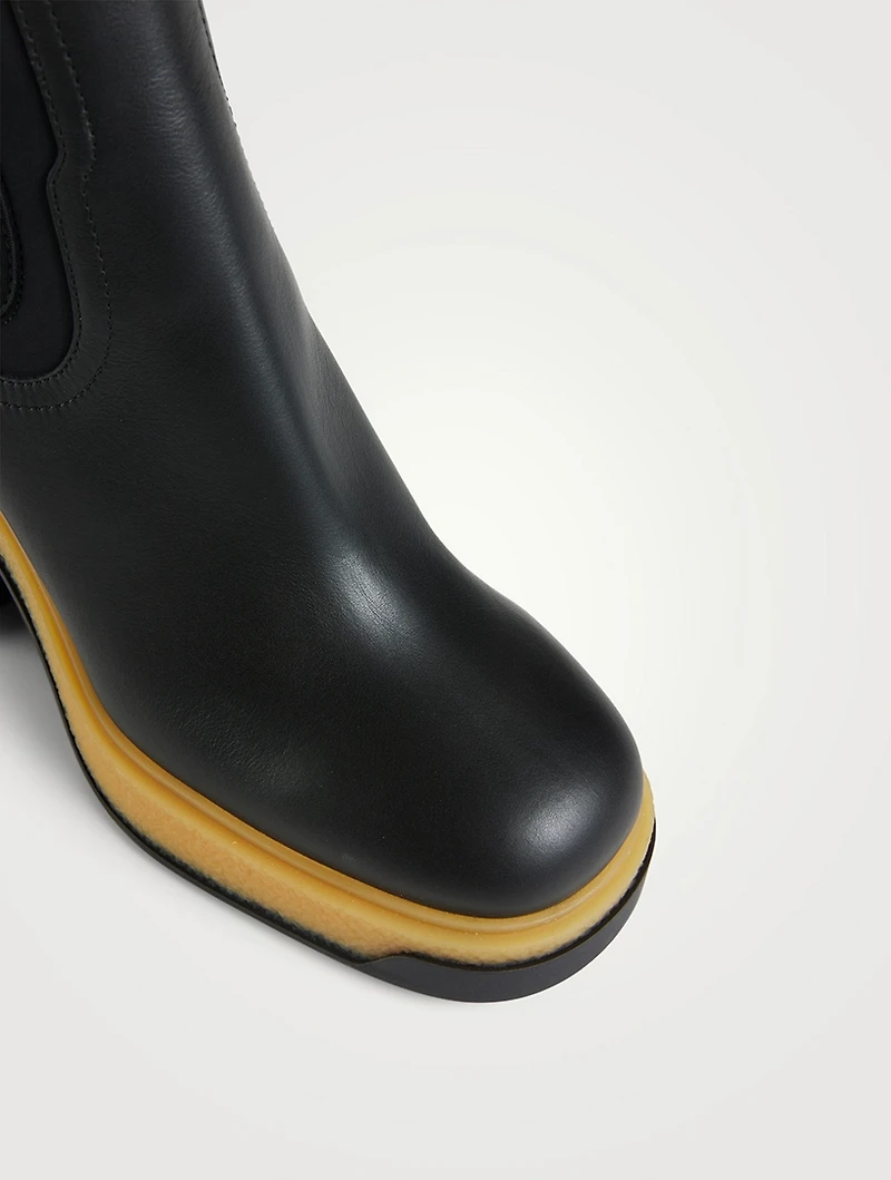 Isla Leather And Neoprene Ankle Boots