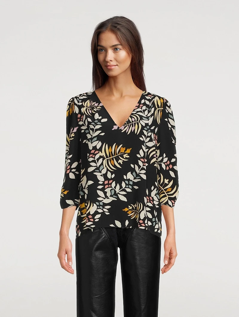Cross Top Floral Print