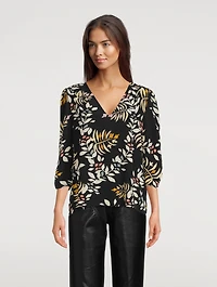 Cross Top Floral Print