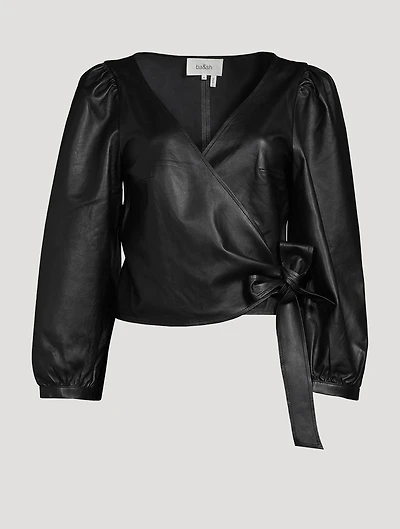 Houston Leather Wrap Top