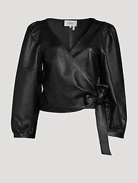 Houston Leather Wrap Top