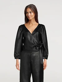 Houston Leather Wrap Top