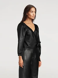 Houston Leather Wrap Top