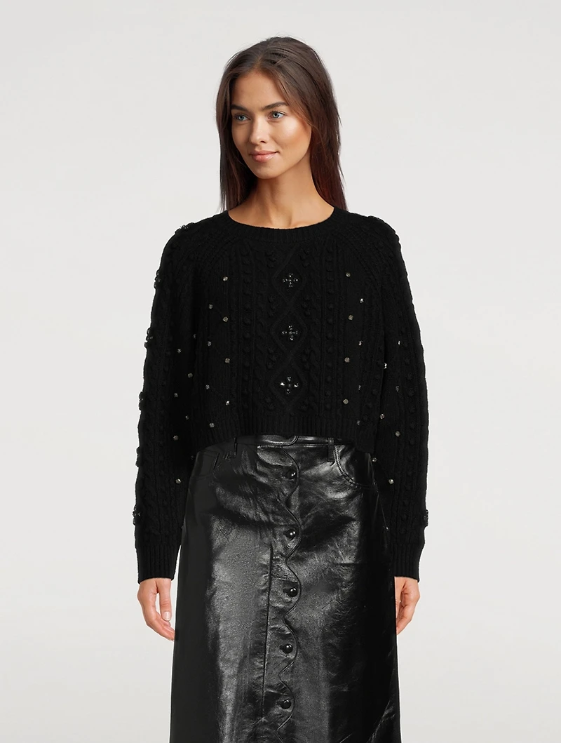 Otello Crystal-Embellished Wool Sweater