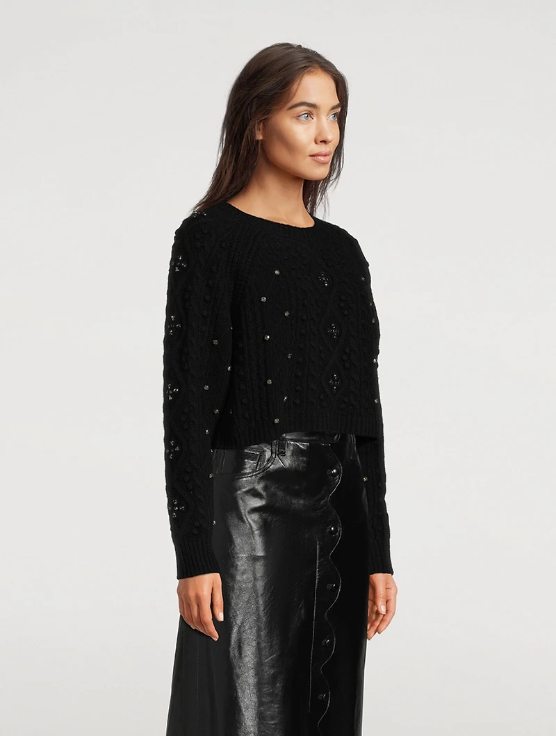 Otello Crystal-Embellished Wool Sweater