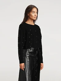 Otello Crystal-Embellished Wool Sweater