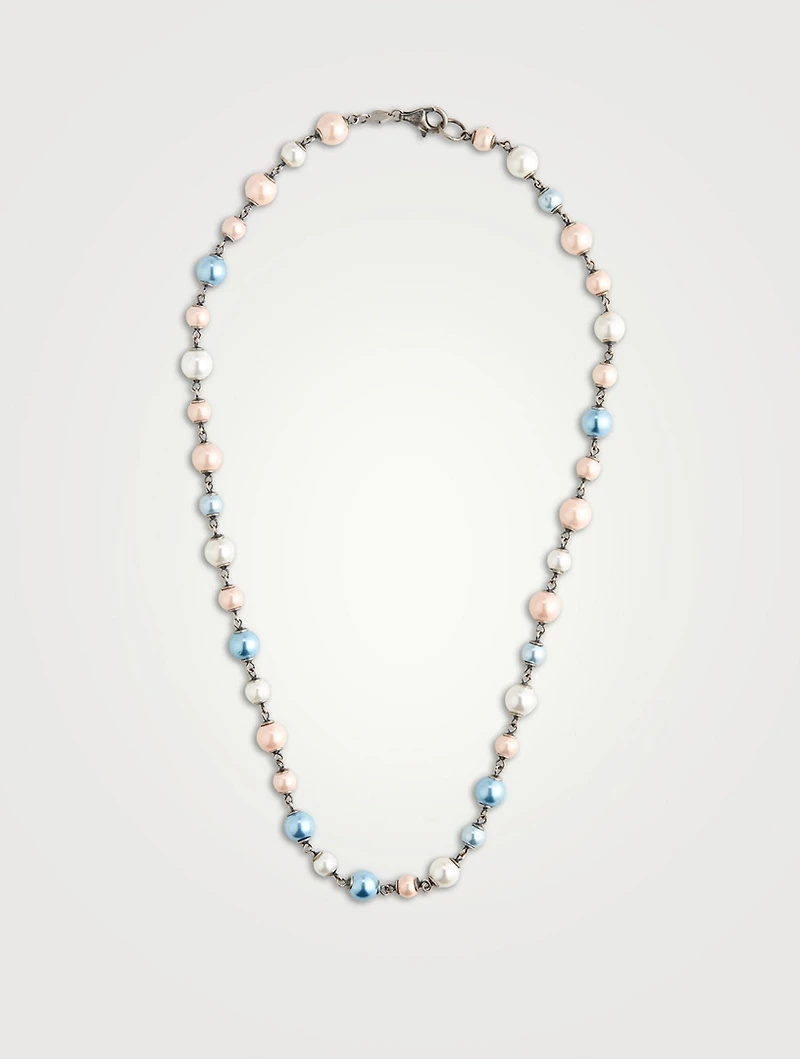 Nialaya x Holt Renfrew Pastel Pearl Choker Necklace