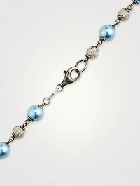Nialaya x Holt Renfrew Blue Pearl Choker Necklace
