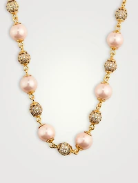 Nialaya x Holt Renfrew Pink Pearl Choker Necklace