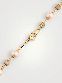 Nialaya x Holt Renfrew Pink Pearl Choker Necklace