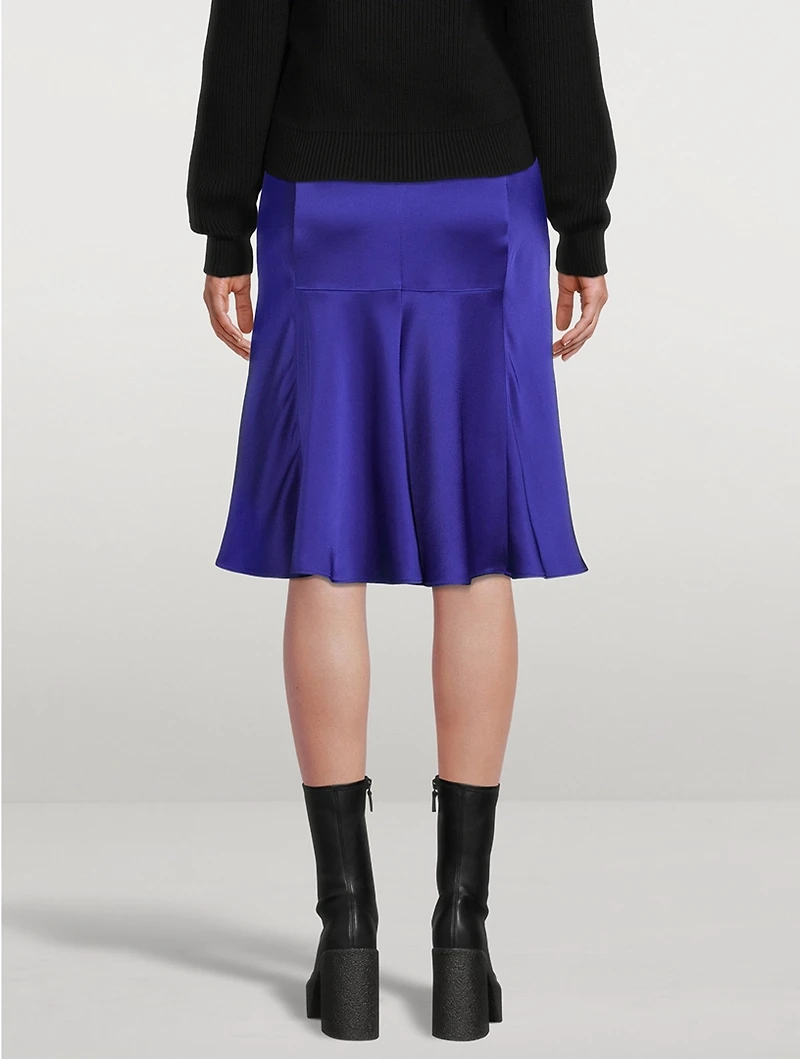 Satin Midi Slip Skirt